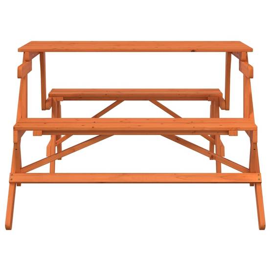 Maison Chic - Table de jardin | Table de pique-nique avec bancs sapin massif 2 en 1 convertible - Image 4