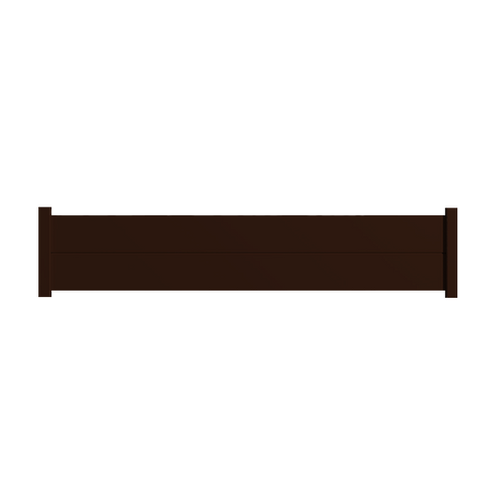 Portail Packit - Clôture alu 2 lames modèle plein en kit dim. L.2107 mm (poteaux compris) X H.460 mm Marron RAL 1247