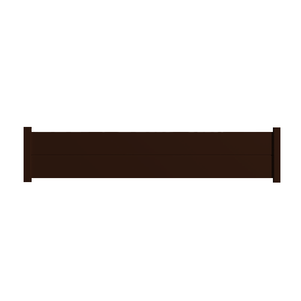Portail Packit - Clôture alu 2 lames modèle plein en kit dim. L.2107 mm (poteaux compris) X H.460 mm  Marron RAL 1247
