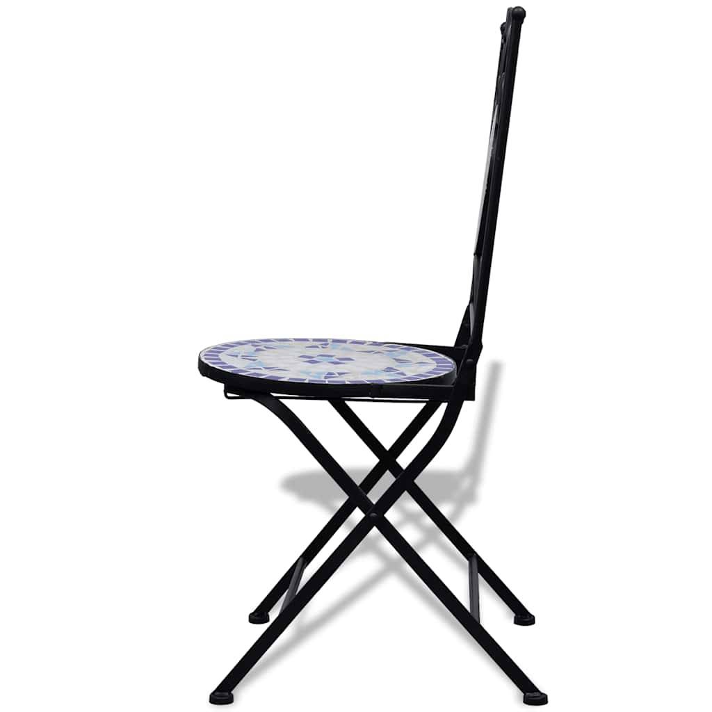 Vidaxl - Ensemble de bistro 3 pcs Carreaux céramiques Bleu et blanc vidaXL 271771 - Imagen 8