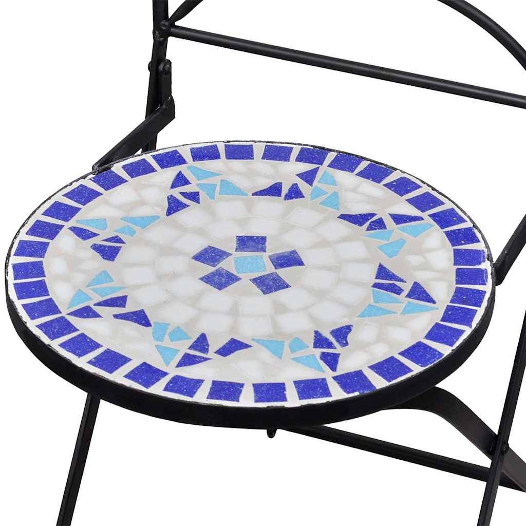 Vidaxl - Ensemble de bistro 3 pcs Carreaux céramiques Bleu et blanc vidaXL 271771 - Imagen 6
