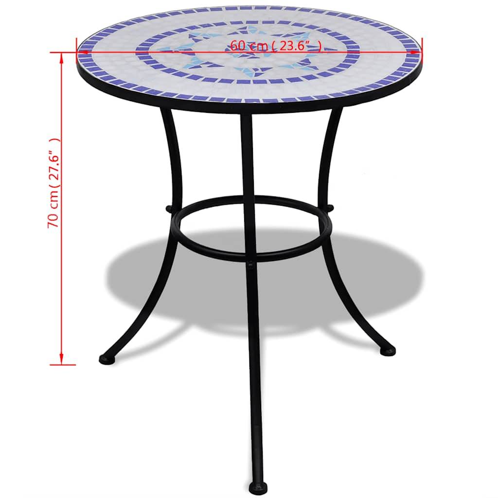 Vidaxl - Ensemble de bistro 3 pcs Carreaux céramiques Bleu et blanc vidaXL 271771 - Imagen 3