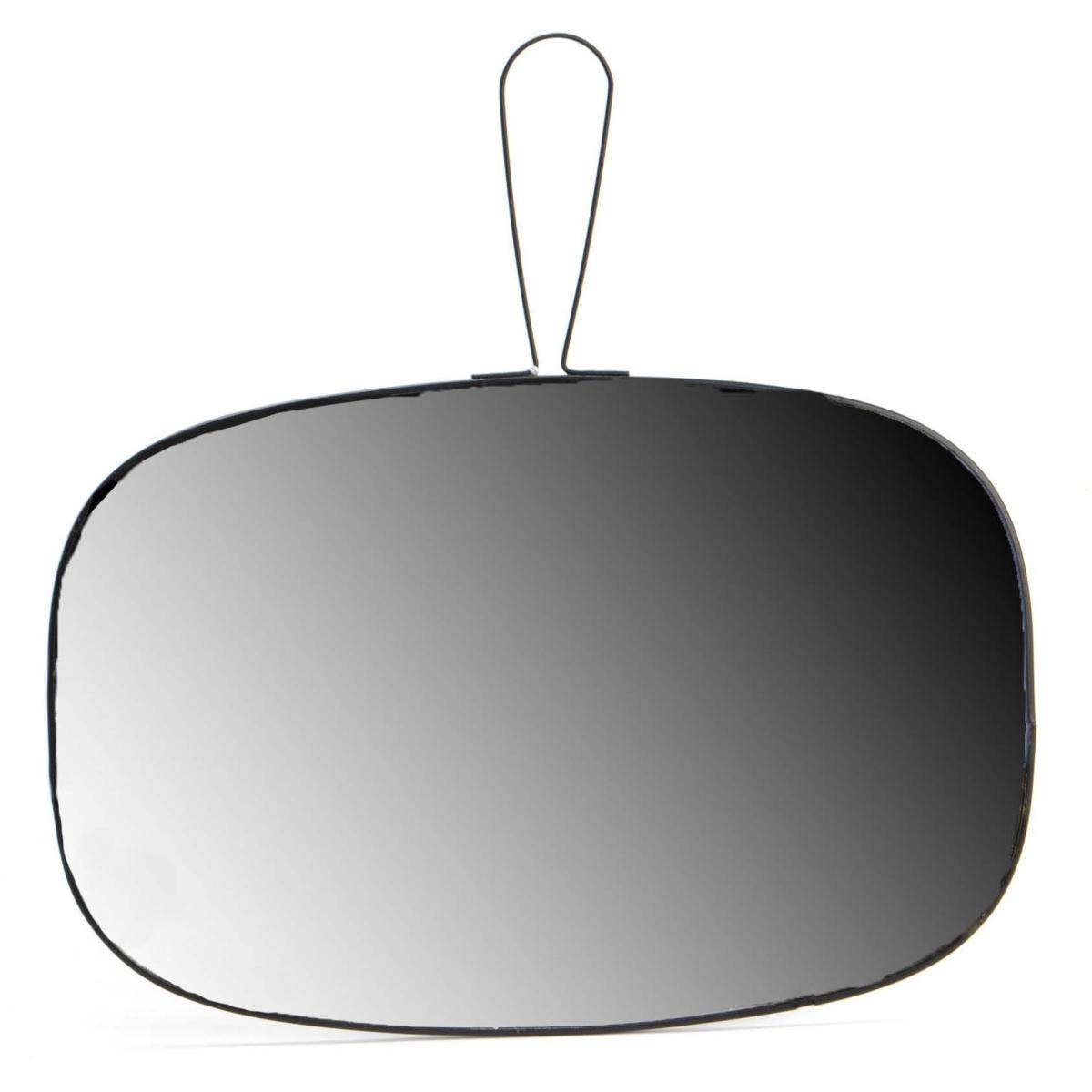 Amadeus - Miroir en verre et métal noir James 20 x 30 cm Amadeus - Imagen 1