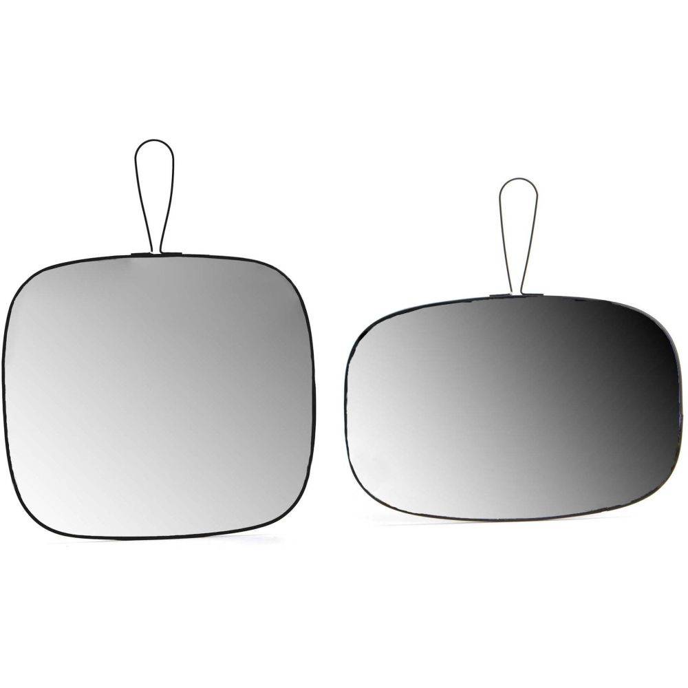 Amadeus - Miroir en verre et métal noir James 20 x 30 cm Amadeus - Imagen 2