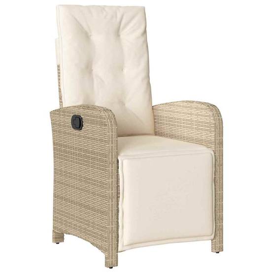 ComfortXL - Petit Salon de Jardin 2 Places Polyrotin Beige Table et Chaises Inclinables pour Balcon – ComfortXL Outdoor Living - Image 6