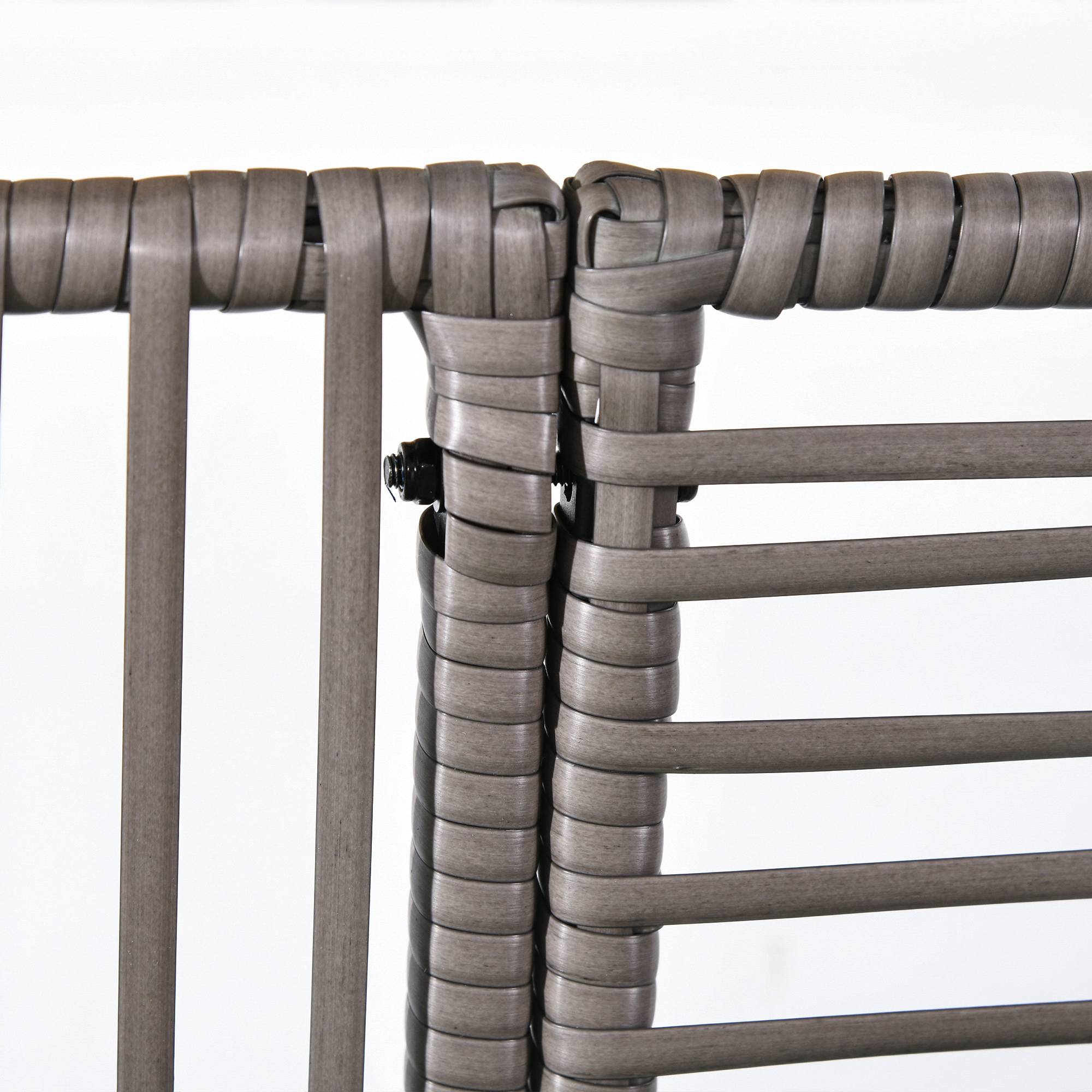 Jardinière avec treillis, résistante, polyrotin, 103x29x103 cm, gris - Image 10