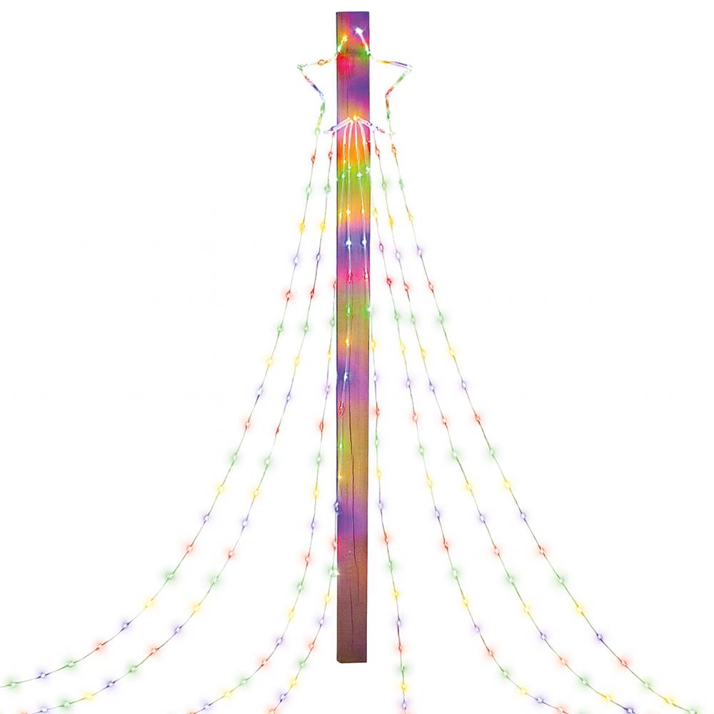 Étoile filante électrique cascade 3 m - multicolore - IP44 3 m