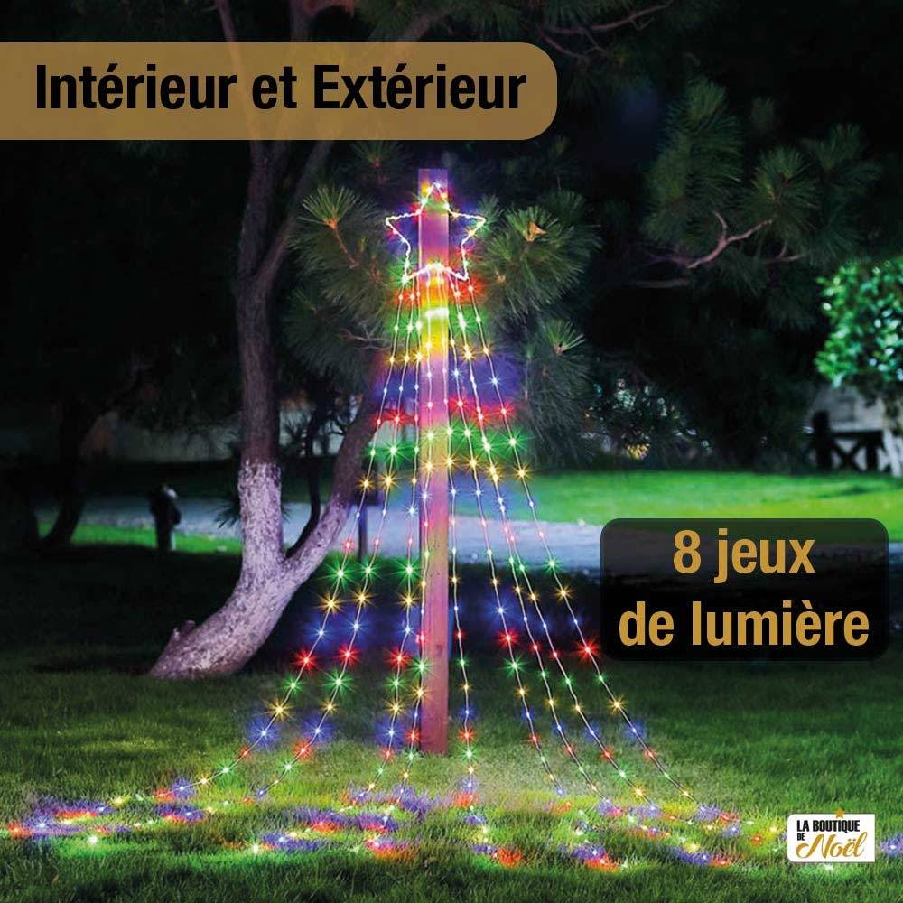 Étoile filante électrique cascade 3 m - multicolore - IP44 3 m