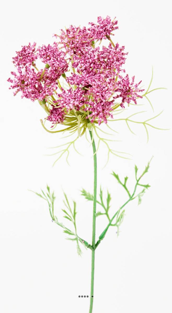Artificielles - Carotte sauvage artificielle en tige H 45 cm idéale pour bouquet Rose - couleur: Rose 715 - Imagen 1