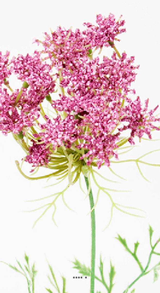 Artificielles - Carotte sauvage artificielle en tige H 45 cm idéale pour bouquet Rose - couleur: Rose 715 - Imagen 3