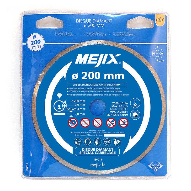 Disque diamant - MEJIX - 180015 - 200 mm BR 25.4/22.2 mm Mejix - Image 2