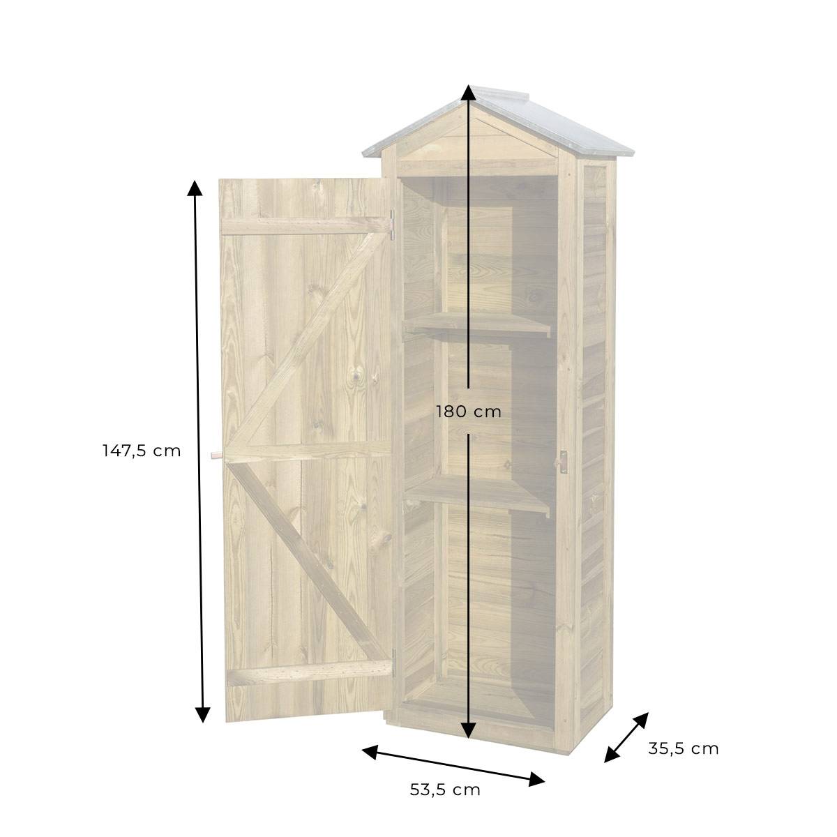 Armoire en bois Panama petit modèle - Cémonjardin - Imagen 4
