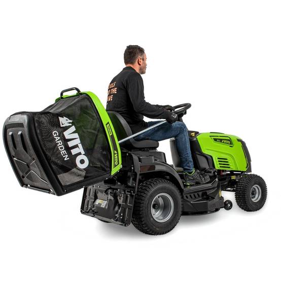 Tracteur Tondeuse thermique Autoporte 10.5CV Transmission Hydrostatique Coupe 86cm Bac 245L VITO - Jardiland Tracteur Tondeuse thermique Autoporte 10.5CV Transmission Hydrostatique Coupe 86cm Bac 245L VITO - Jardiland