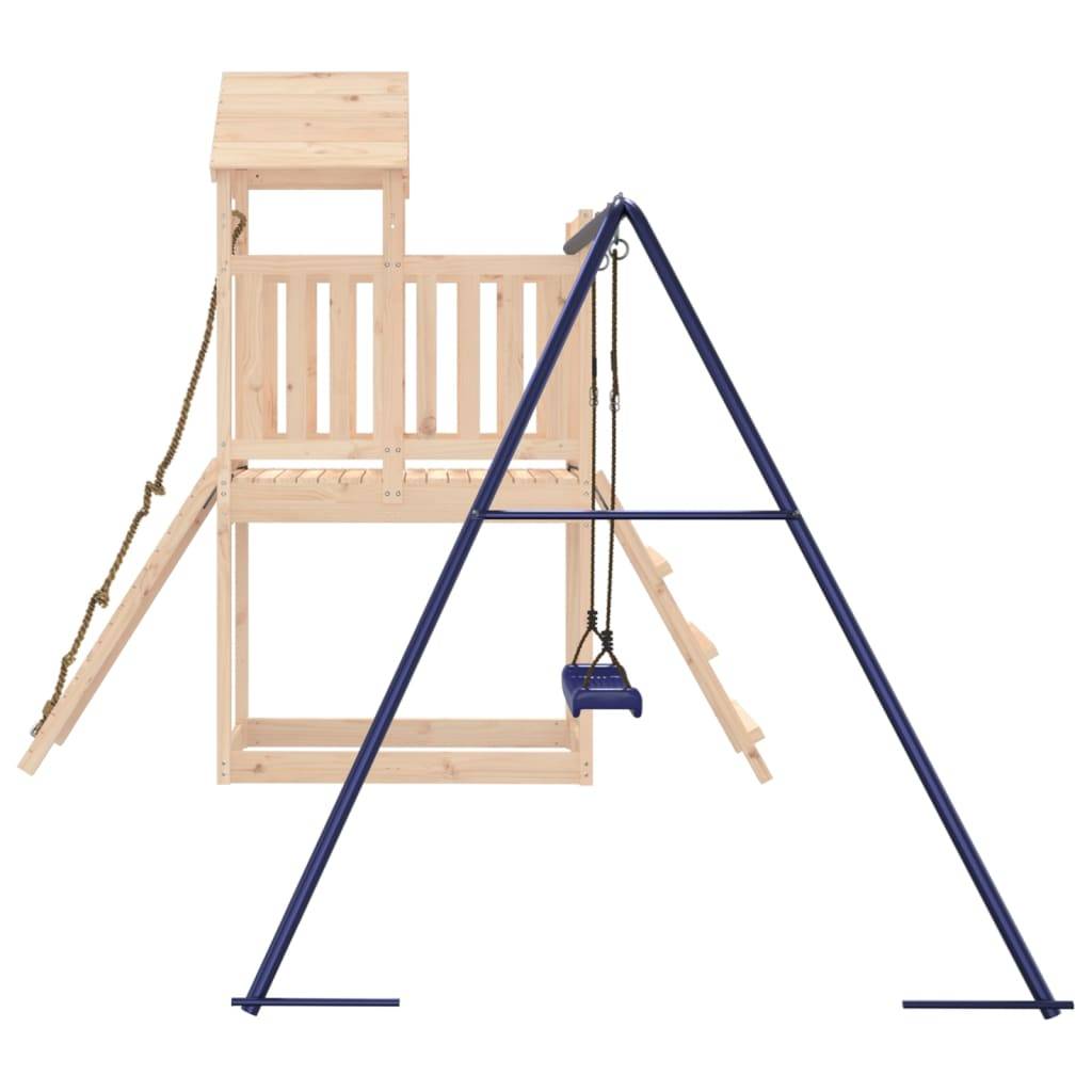 Helloshop26 - Aire de jeux d'extérieur balançoires toboggan portiques robuste jeux jardin 242 x 248 x 214 cm bois de pin massif - Imagen 5