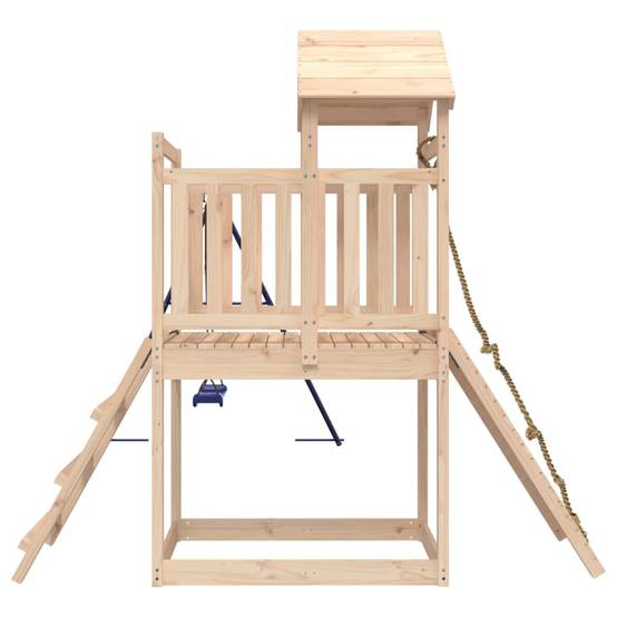 Helloshop26 - Aire de jeux d'extérieur balançoires toboggan portiques robuste jeux jardin 242 x 248 x 214 cm bois de pin massif - Imagen 4