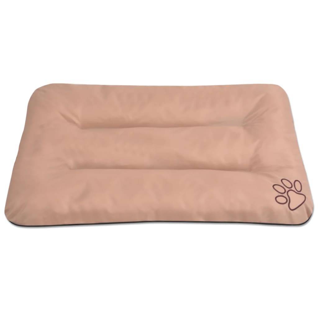 Matelas pour chiens tissu Oxford beige 90 x 60 x 8 cm - PANGIVO - Image 2
