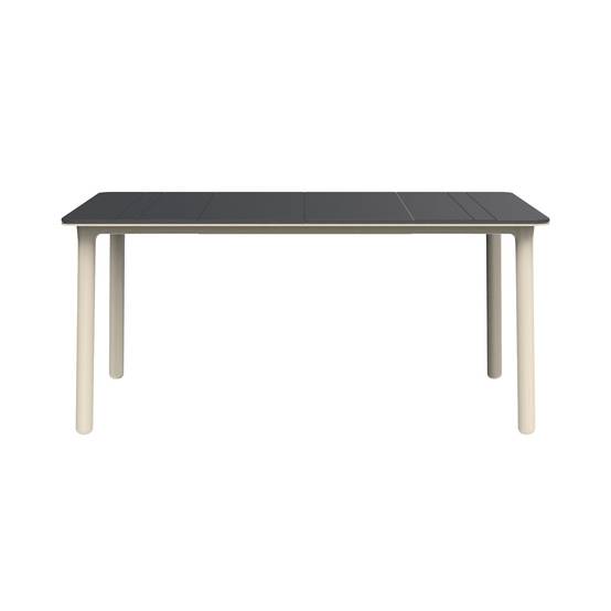 Table rectangulaire extérieur 160x90 gris foncé - ivoire NOA garbar - Image 1