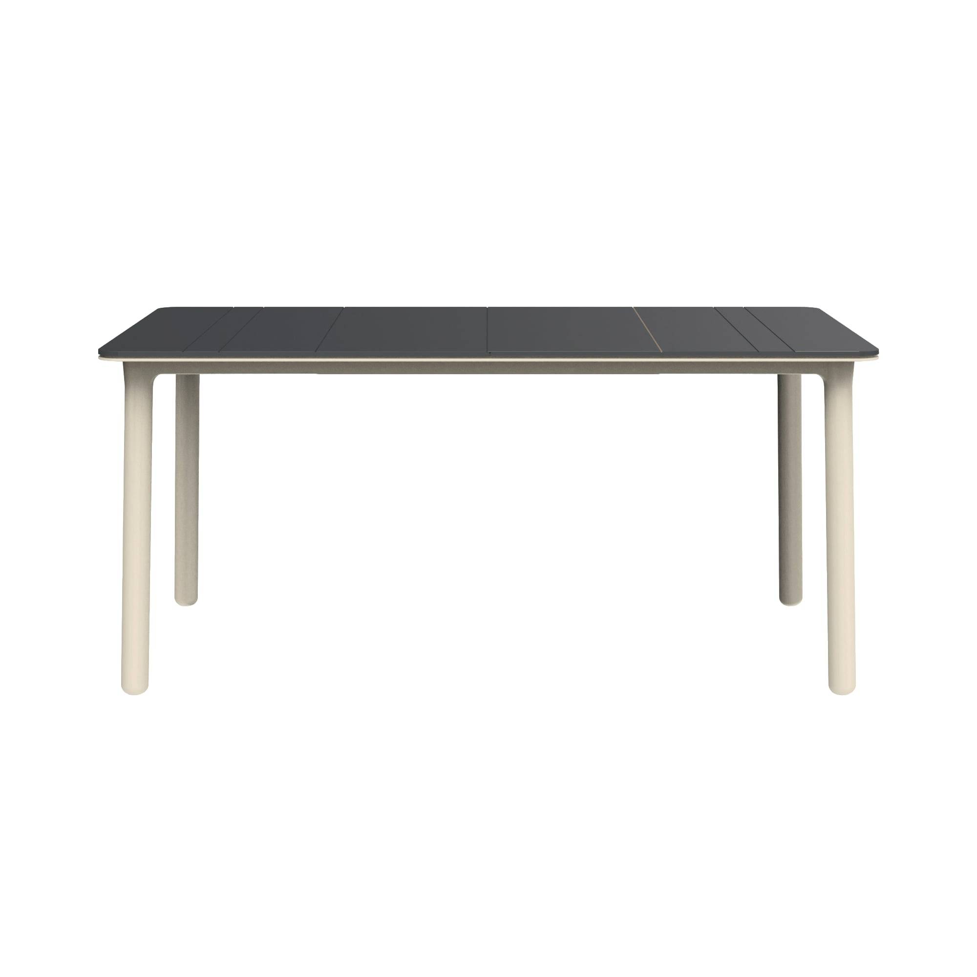 Table rectangulaire extérieur 160x90 gris foncé - ivoire NOA garbar - Image 1