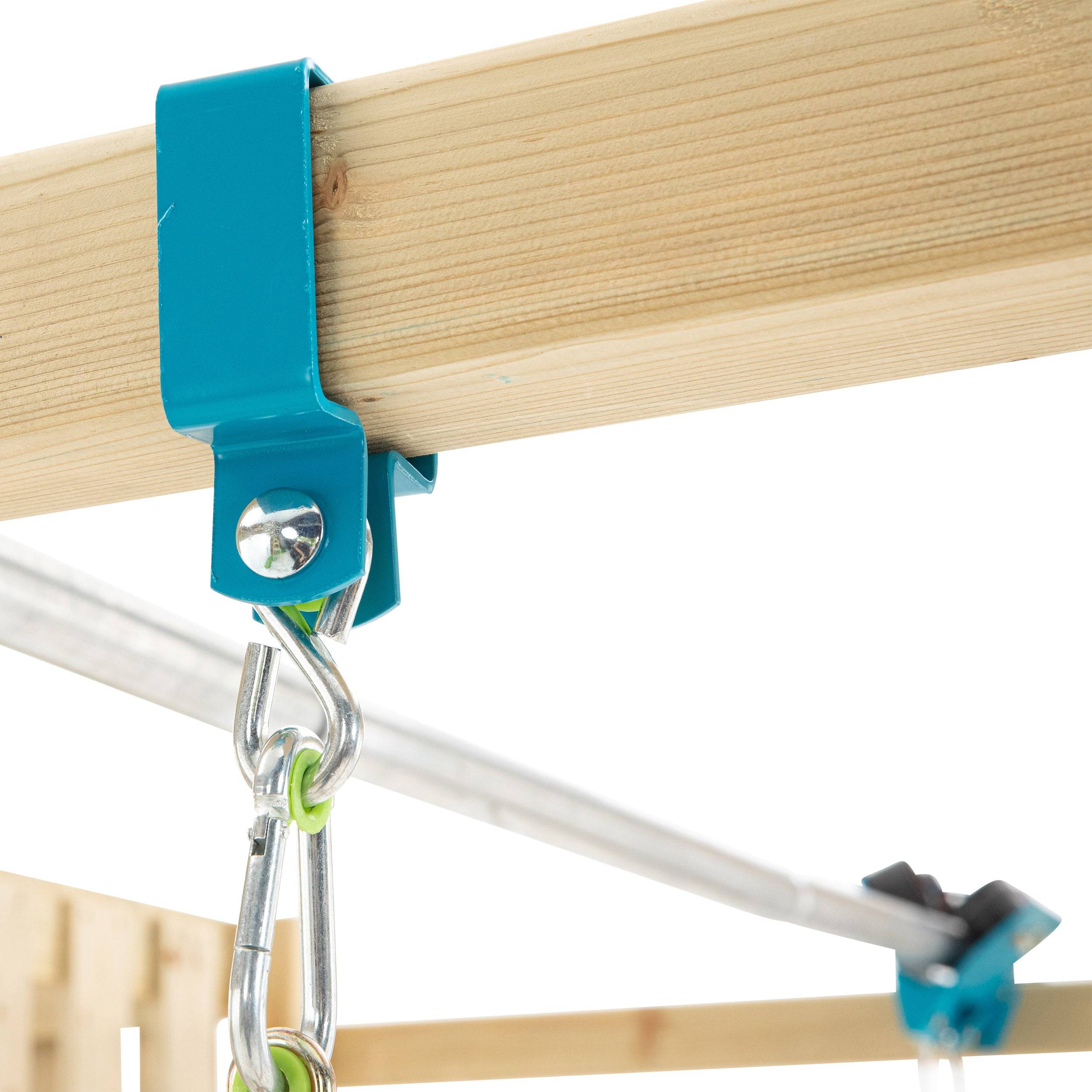 Tp Toys - AIre de jeux tyrolienne, mur d'escalade et toboggan - bois FSC® - SANTOLINE SKYWOOD - Imagen 10