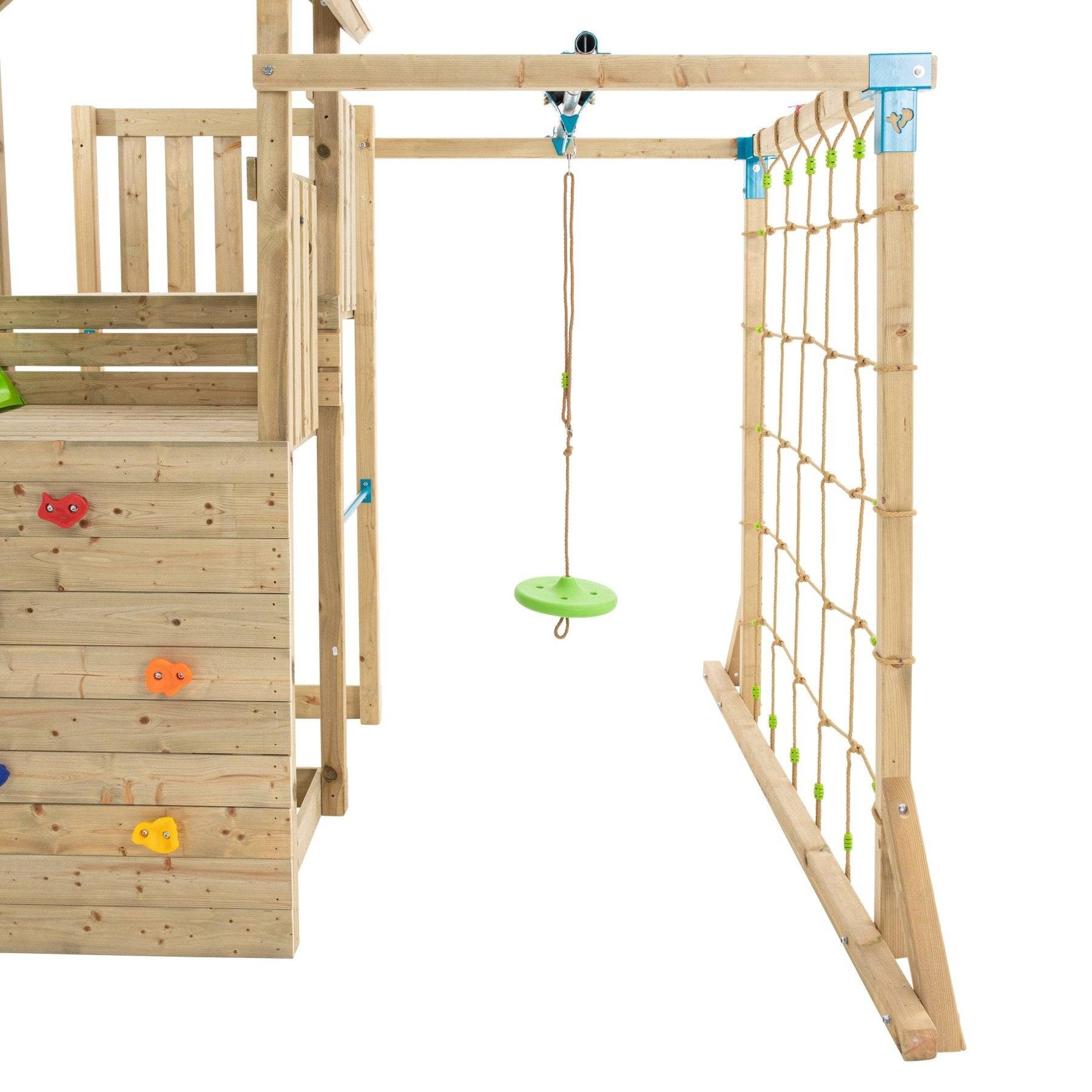 Tp Toys - AIre de jeux tyrolienne, mur d'escalade et toboggan - bois FSC® - SANTOLINE SKYWOOD - Imagen 4
