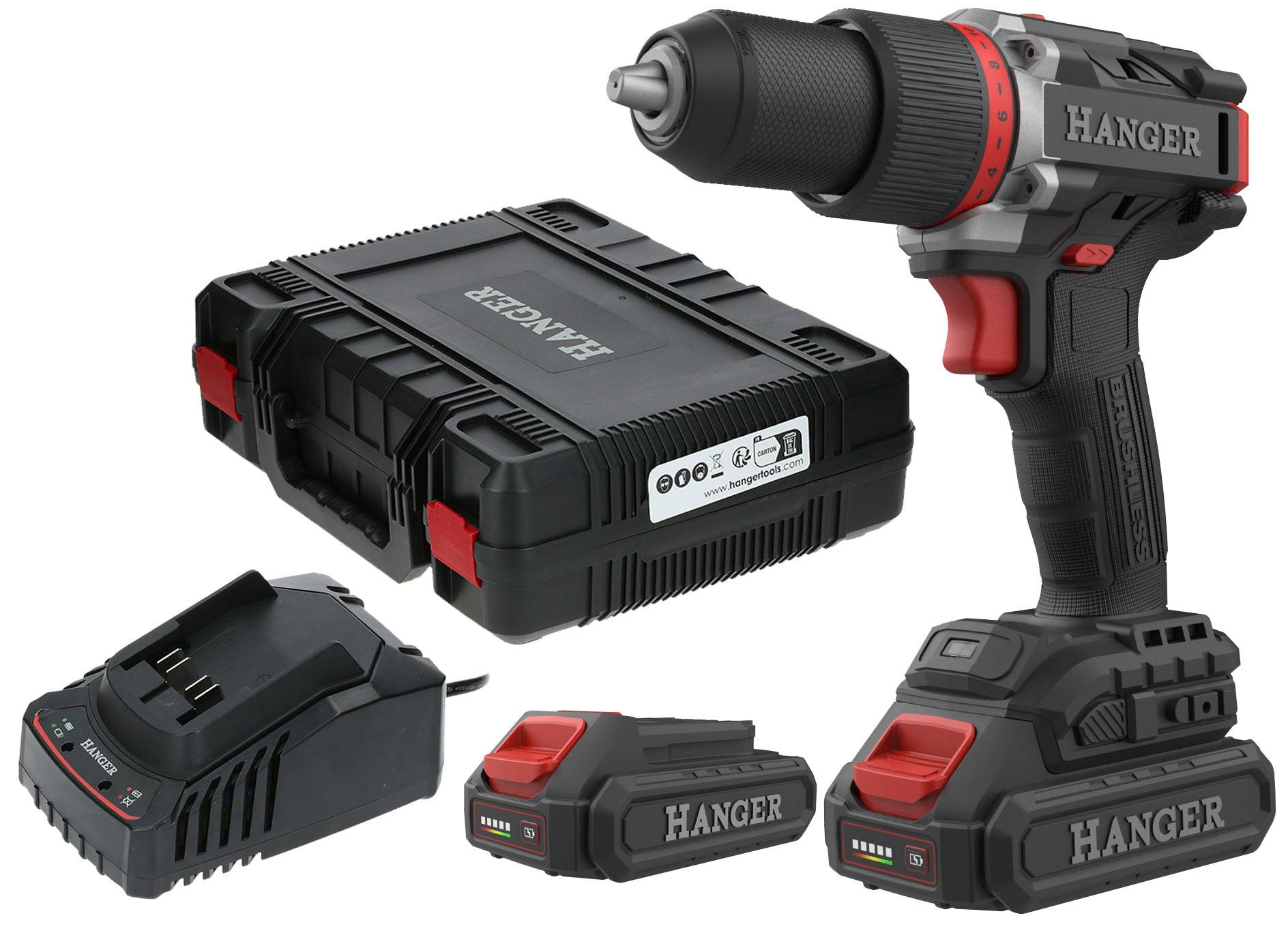 Perceuse-visseuse 18V DD18-60Z2 60Nm + 2 batteries 2Ah + 1 chargeur rapide + coffret - HANGER - 400110 - Image 1