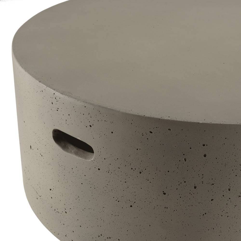 Macabane - HECTOR - Table basse ronde 79x79cm béton gris - Imagen 3