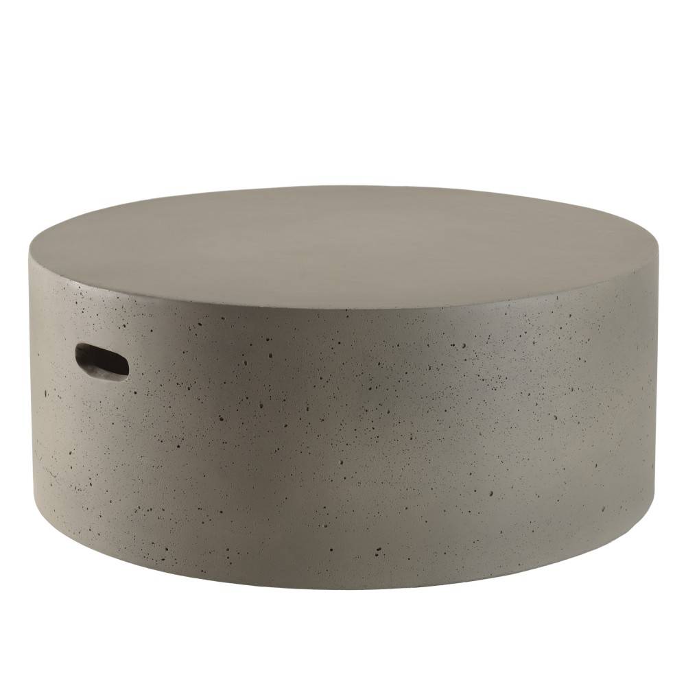 Macabane - HECTOR - Table basse ronde 79x79cm béton gris - Imagen 1