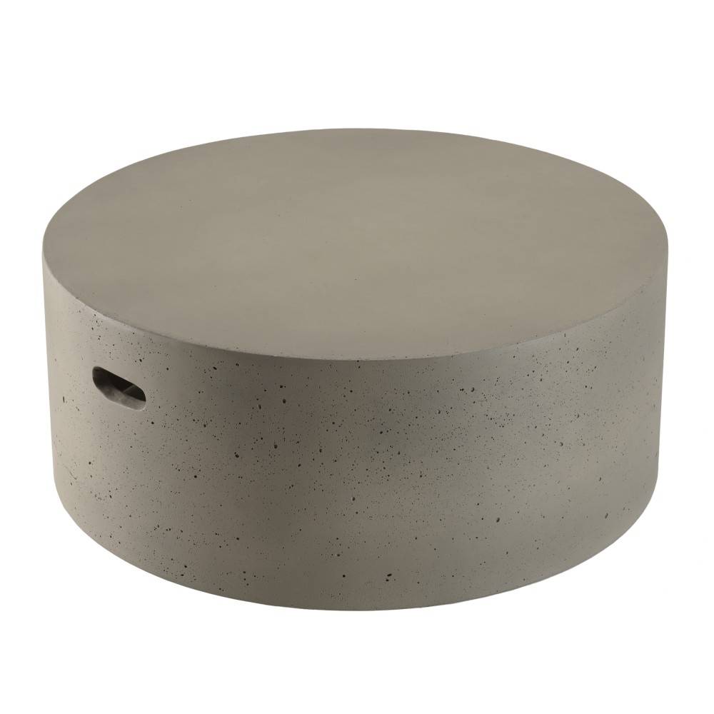 Macabane - HECTOR - Table basse ronde 79x79cm béton gris - Imagen 6