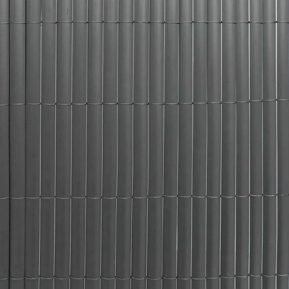 Canisse PVC simple face grise 1,5 × 3 m avec kit de fixation - Image 3