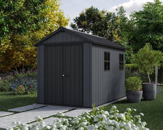 Keter - Abri de jardin Newton Plus 759 - 5,7 m² - Gris Aspect bois - KETER - Image 3