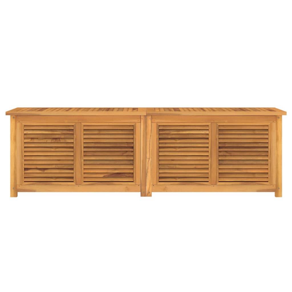 Helloshop26 - Boîte de rangement jardin et sac 175 x 50 x 53 cm bois massif teck - Imagen 2
