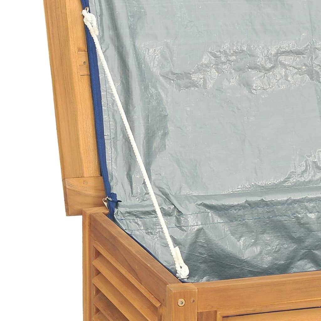 Helloshop26 - Boîte de rangement jardin et sac 175 x 50 x 53 cm bois massif teck - Imagen 5