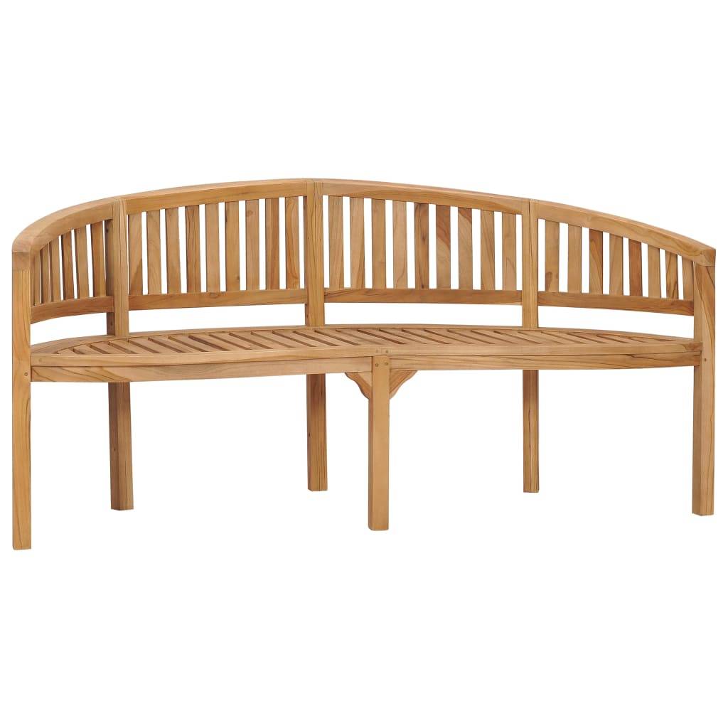 Maison Chic - Banc de jardin - Banc d'extérieur - Banquette en forme de banane 180 cm bois de teck solide - Imagen 2