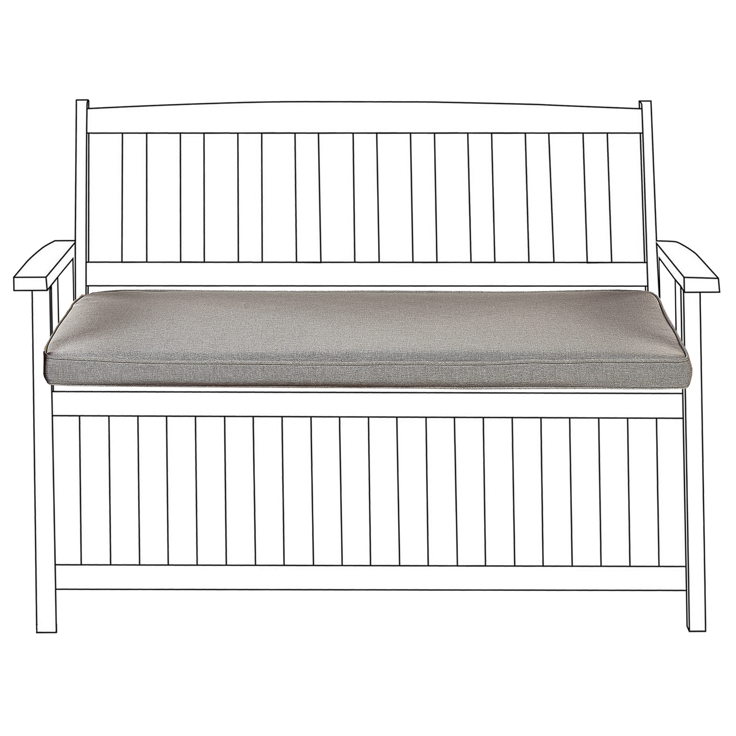 Beliani - Coussin d'assise d'extérieur Polyester Gris SOVANA - Beliani - Imagen 2
