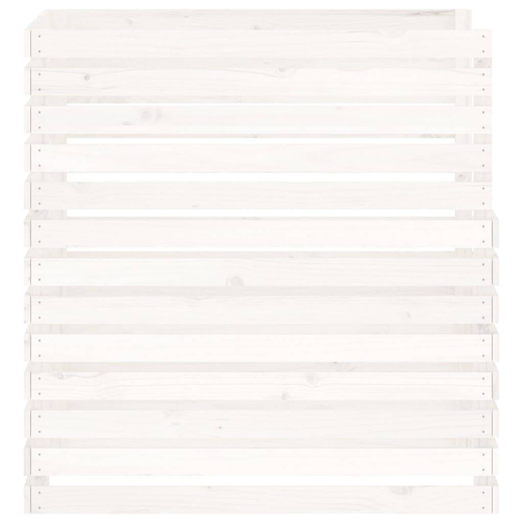 Vidaxl - Composteur Blanc 100x100x102 cm Bois massif de pin vidaXL 822193 - Image 7