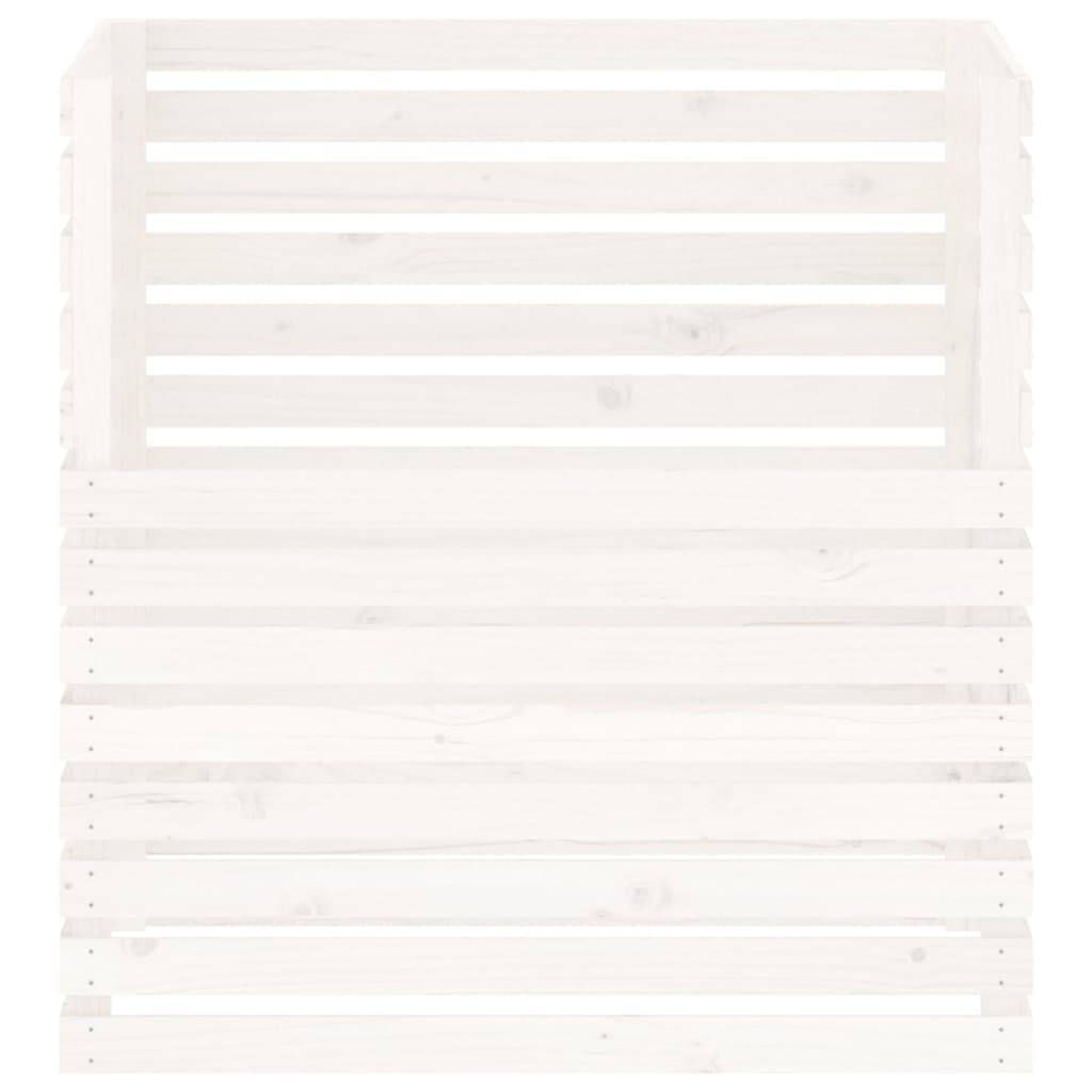 Vidaxl - Composteur Blanc 100x100x102 cm Bois massif de pin vidaXL 822193 - Image 6