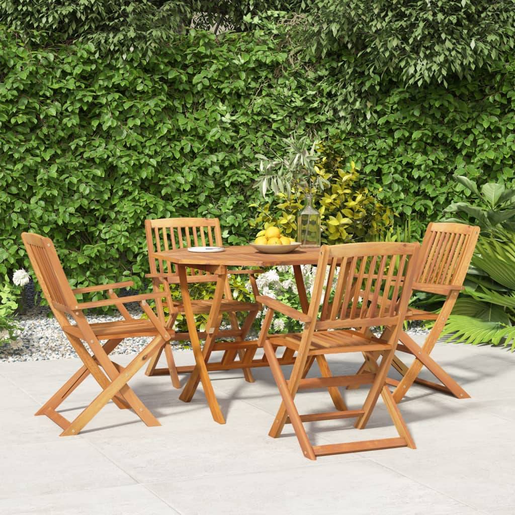 Vidaxl - Ensemble à manger de jardin 5 pcs Bois d'acacia solide vidaXL 3152901 - Image 1
