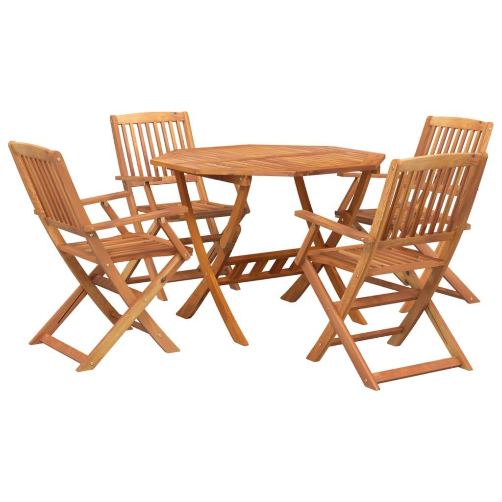 Vidaxl - Ensemble à manger de jardin 5 pcs Bois d'acacia solide vidaXL 3152901 - Image 4
