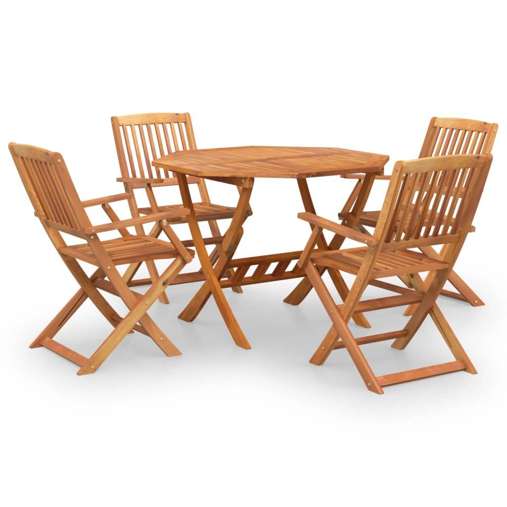 Vidaxl - Ensemble à manger de jardin 5 pcs Bois d'acacia solide vidaXL 3152901 - Image 2