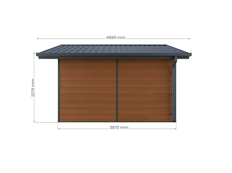 Abri de Jardin Composite ISORA - 15m2 Brun - Cabane Atelier / Abri Velo - Imagen 4