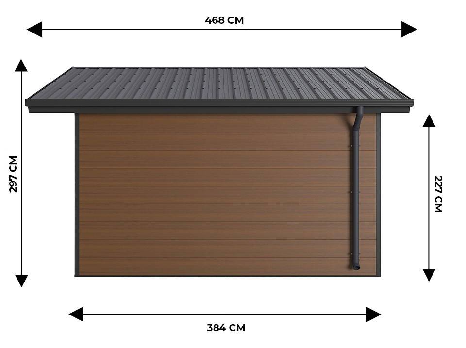 Abri de Jardin Composite ISORA - 15m2 Brun - Cabane Atelier / Abri Velo - Imagen 5