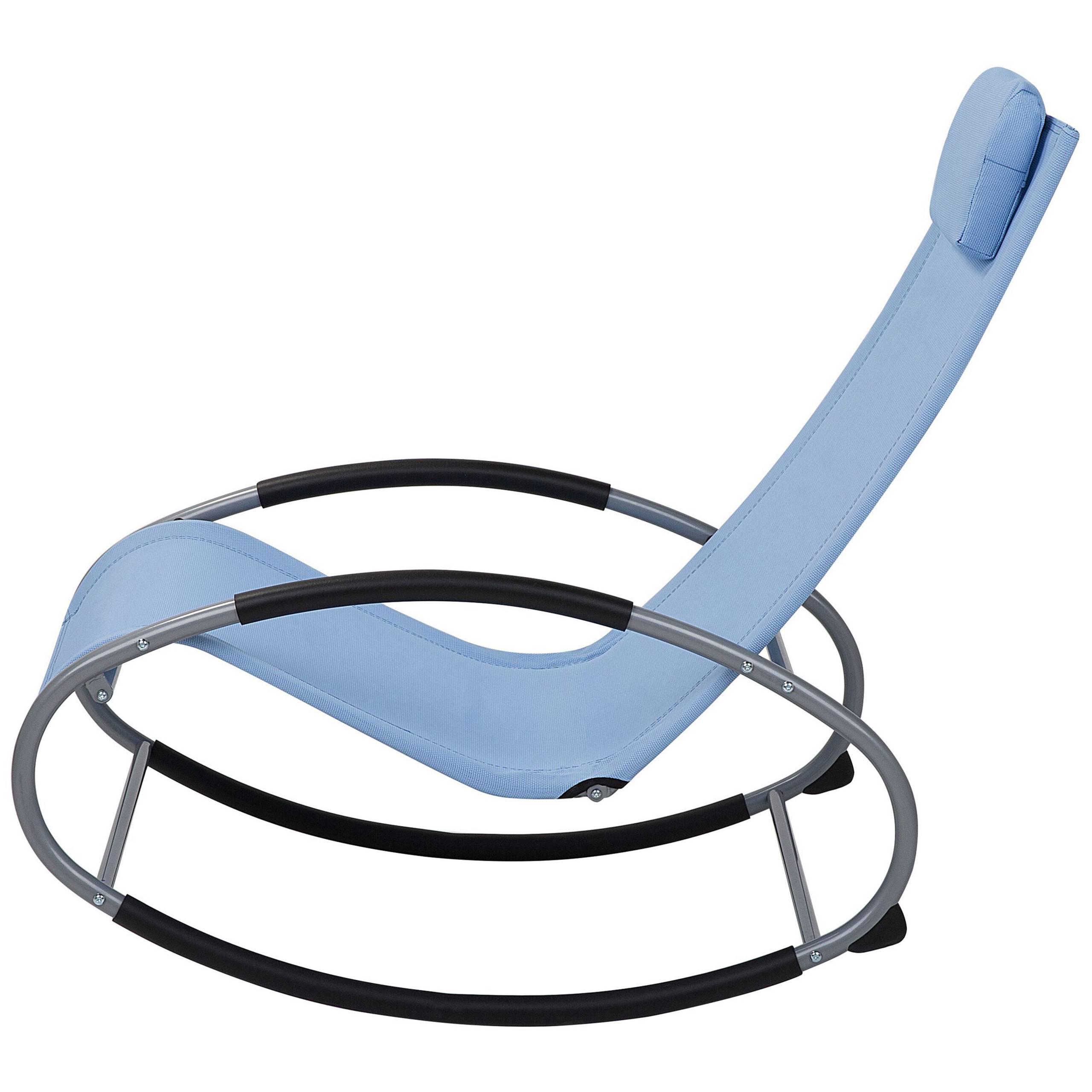 Beliani - Chaise longue Acier Bleu CAMPO - Beliani - Imagen 5