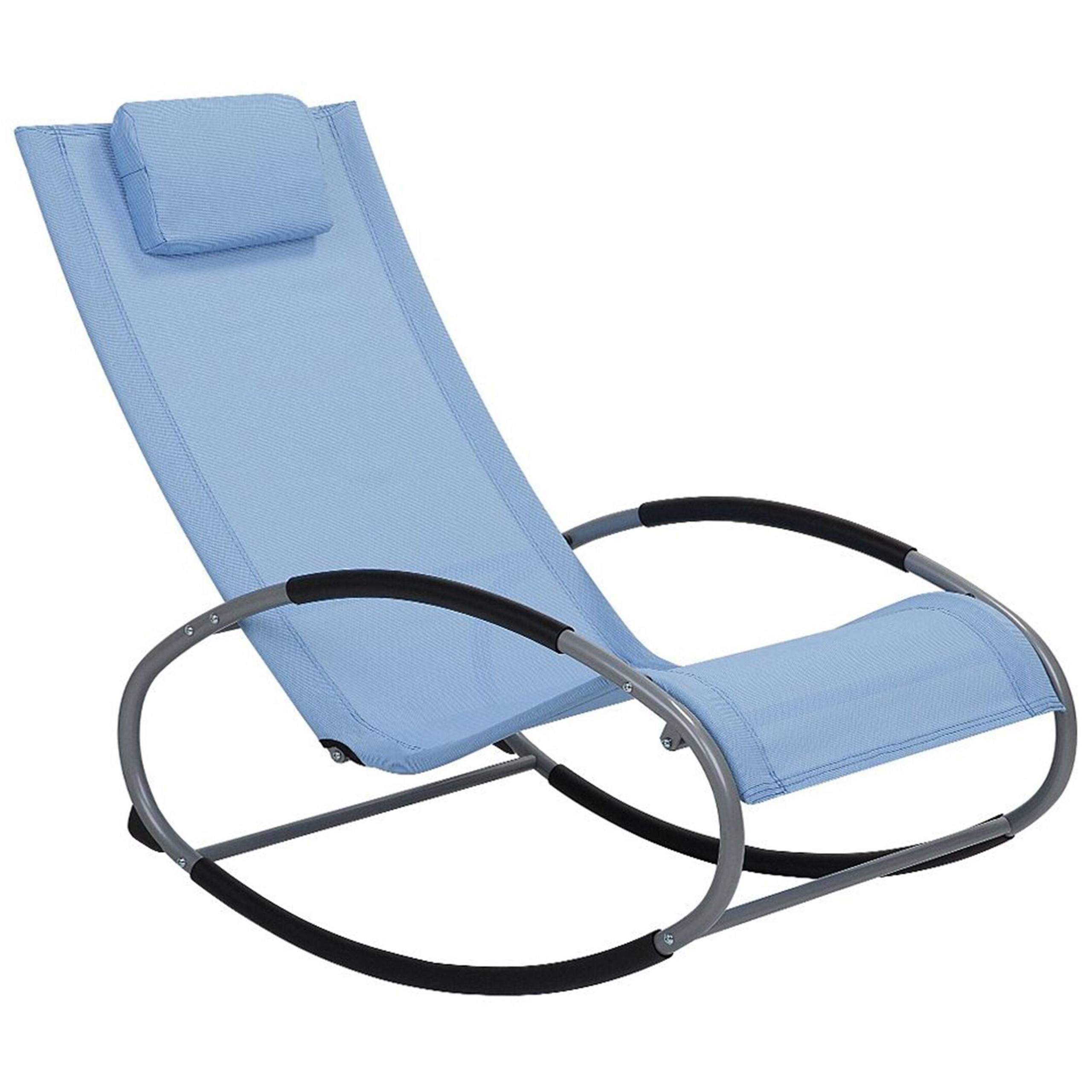 Beliani - Chaise longue Acier Bleu CAMPO - Beliani - Imagen 2