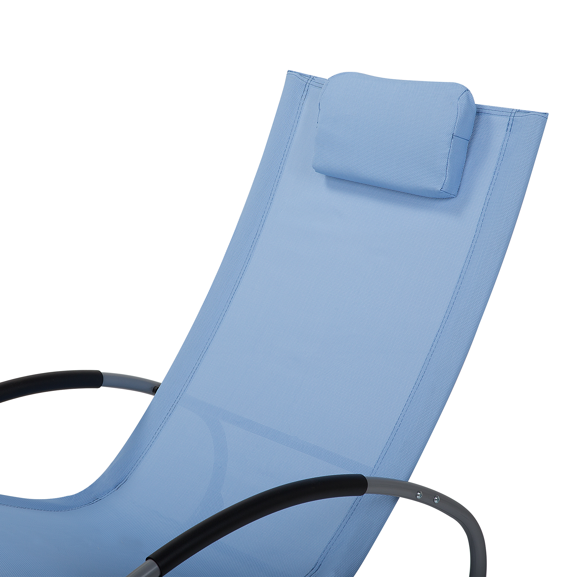 Beliani - Chaise longue Acier Bleu CAMPO - Beliani - Imagen 7