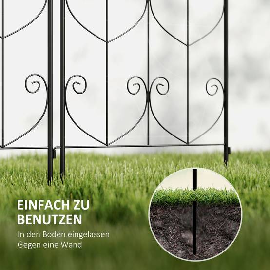 Treillis de jardin métal noir 50 x 1.3 x 150 cm - PANGIVO - Image 10