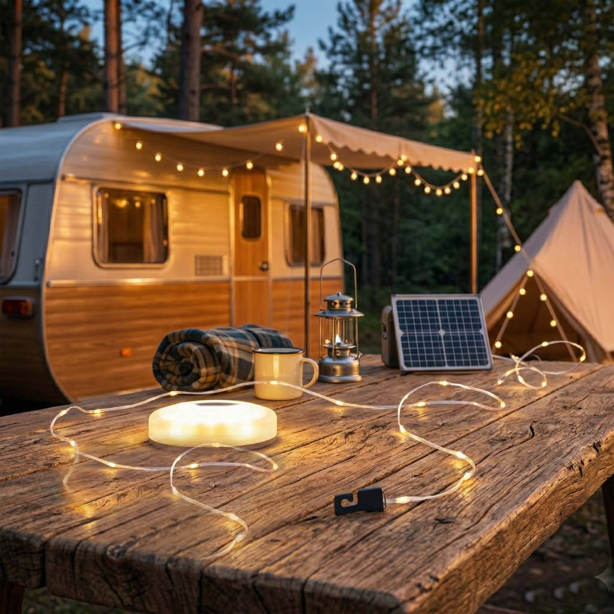 Lumisky - Guirlande enroulable et rechargeable ROLY 10M - Imagen 4
