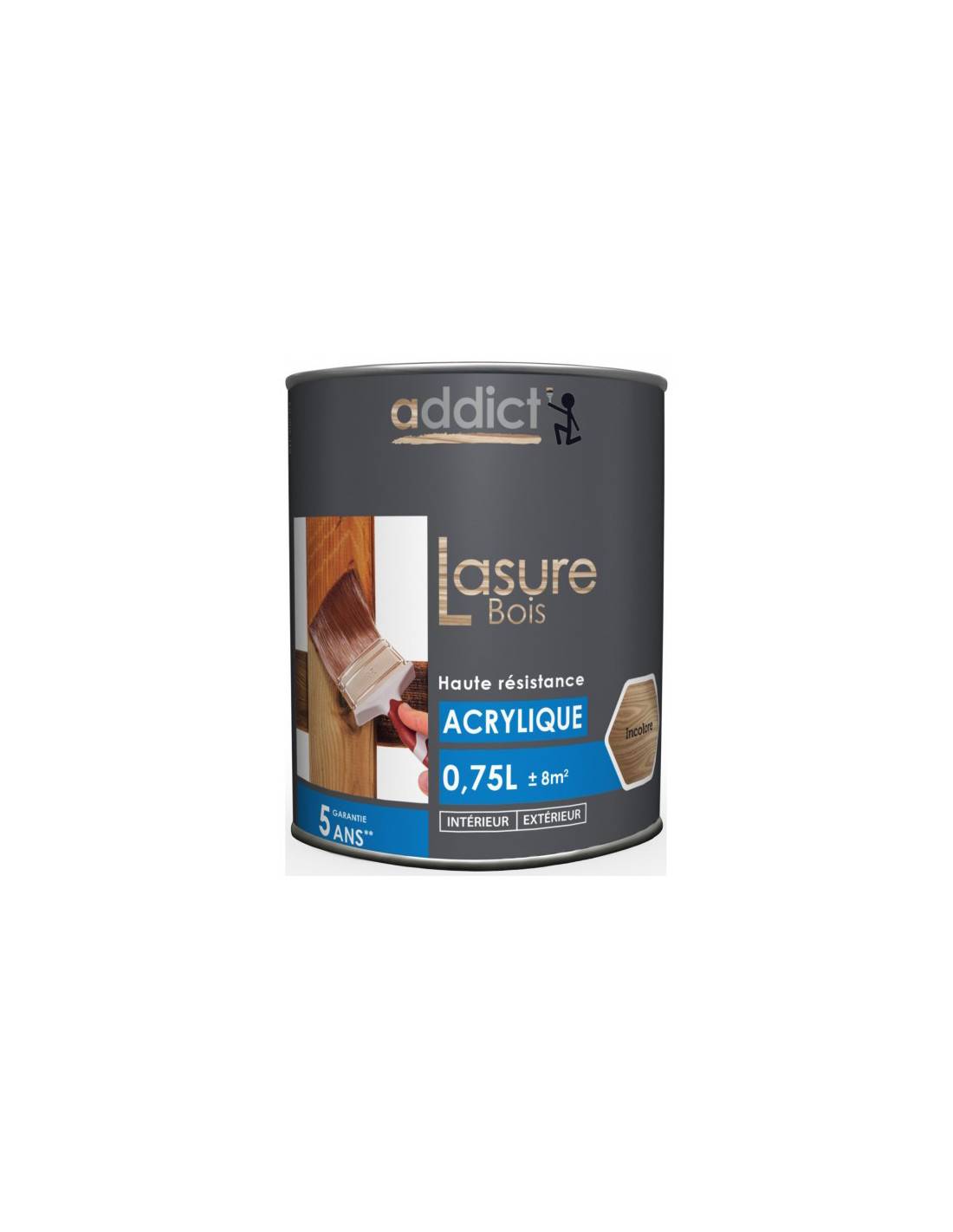 Lasure Acrylique 0.75l Chene Clair - Addict - Image 1