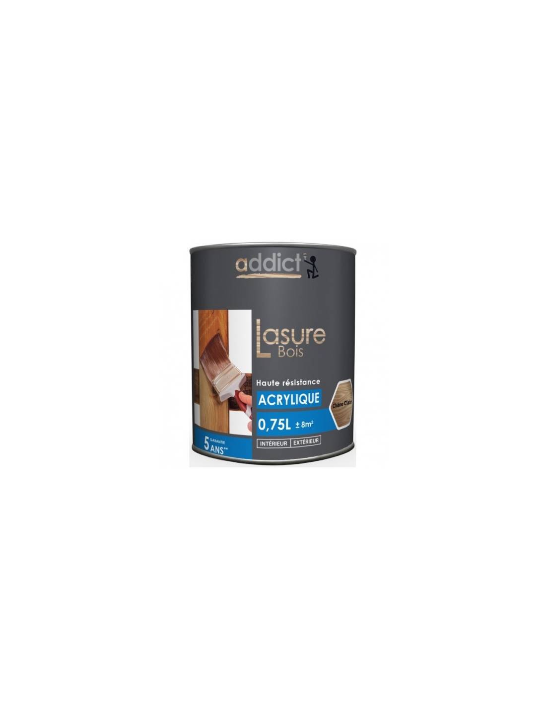 Lasure Acrylique 0.75l Chene Clair - Addict - Image 2