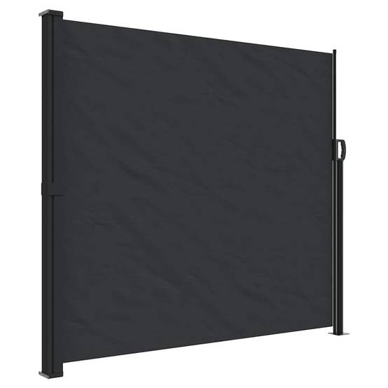 Auvent latéral polyester noir 500 x 180 cm - PANGIVO - Image 2