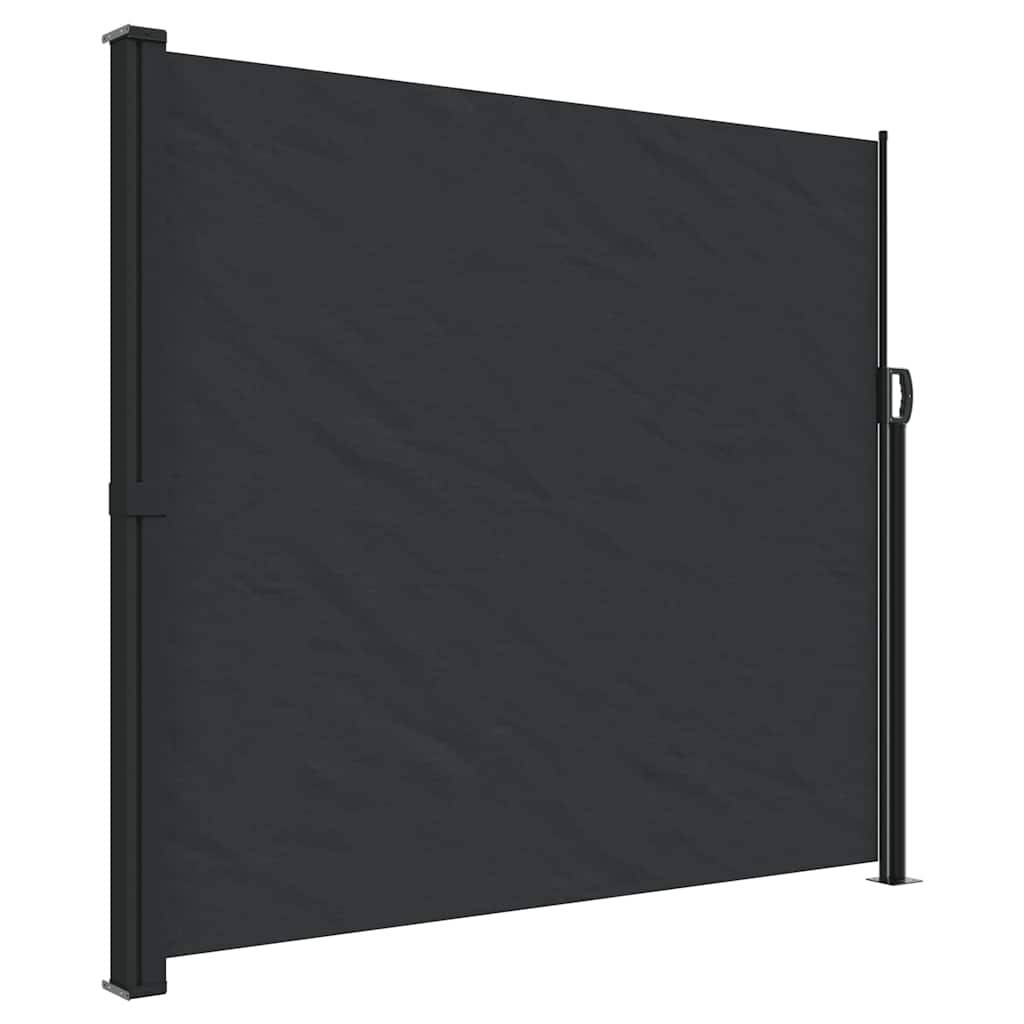 Auvent latéral polyester noir 500 x 180 cm - PANGIVO - Image 2